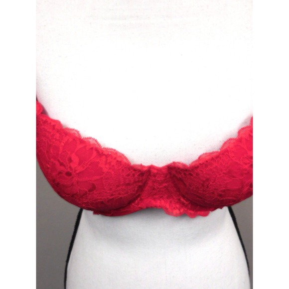 Women's  Victoria's Secret PINK Date  Push Up Bra Underwire  Size 36D  Red - Picture 2 of 6